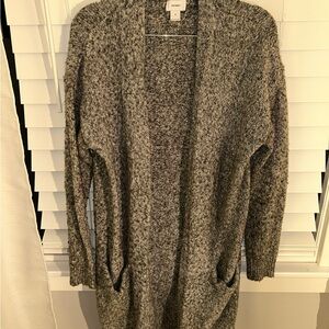 Old Navy Heathered Gray Cardigan Sweater